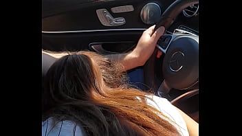 Play The good sex Russian licks her for a ride in his luxury car